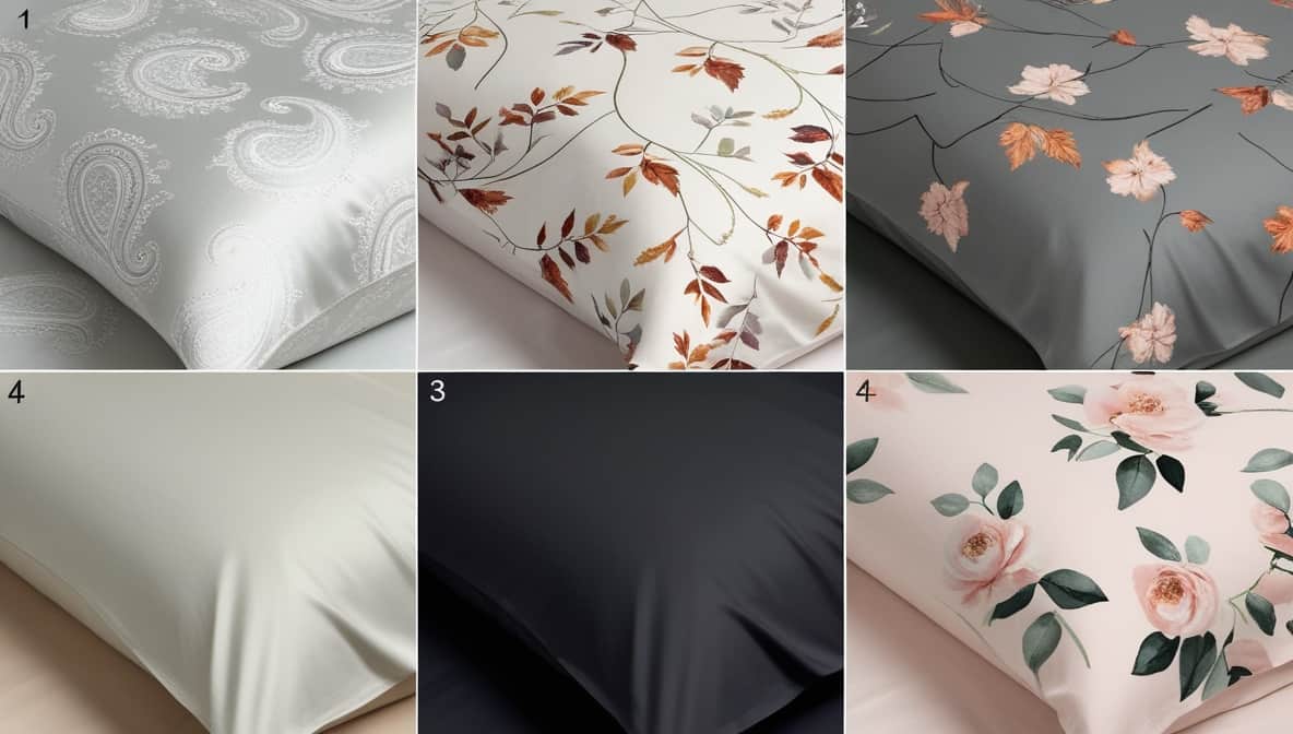 Silk Touch Pillowcase Collection - Satin Print & Solid Pillow Cover