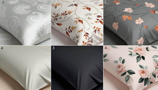 Silk Touch Pillowcase Collection - Satin Print & Solid Pillow Cover