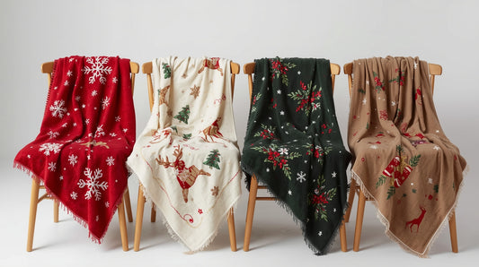 Christmas Printed Throw Camel Santa Reindeer