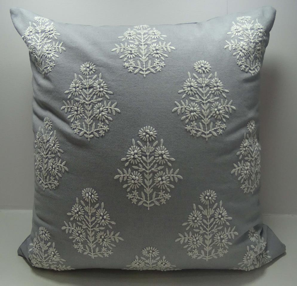 Bead White Velvet Pillow Cover